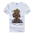 thumbnail image 1 of Camiseta con estampado de dibujos animados de Marvel I AM GROOT para mujer, blusa Kawaii de los años 90, camisetas holgadas blancas con cuello redondo, Tops de manga corta para mujer, 1 of 4
