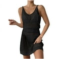 thumbnail image 2 of Summer Cover Ups for Women 2026 Crochet Hollow Out Knit Beach Bathing Suit Vacation Dresses, 2 of 6