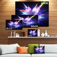 thumbnail image 3 of Explosion Bleue de Gouttes de Peinture - Impression sur Toile Florale, 3 of 4