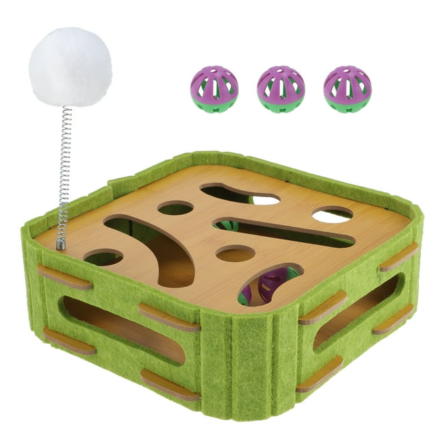 Juguetes de Rompecabezas Interactivos para Gatos de Bargains Únicos para Estimulación Mental y Entretenimiento Cuadrado Verde 1 Juego