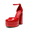RED-PAT, variant on BURUDANI Women's High Chunky Platform Closed Toe Block Heels Square Toe Ankle Strap Dress Wedding Party Pumps Shoes AURELIA