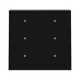 thumbnail image 2 of Pemberly Row Contemporary 3 Drawer Chest Dresser in Black, 2 of 7