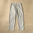thumbnail image 1 of ML Mens Summer Linen Solid Color Straight Slim  Pants Simple Versatile Fashion Streetwear Straight Leg Men‘s Cropped Pants, 1 of 7