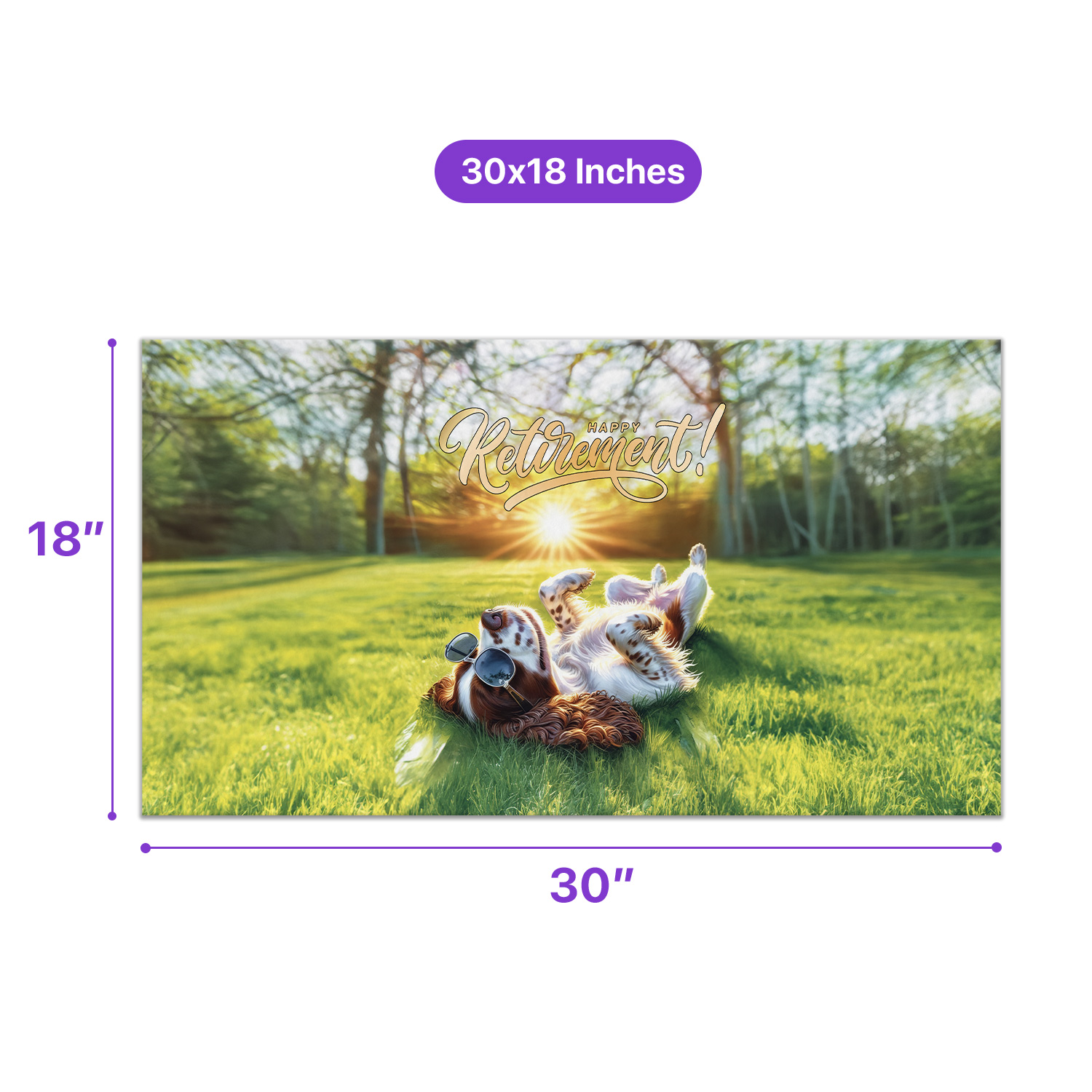 Happy Retirement with English Springer Spaniel Enjoy Life Rest Time Doormat Springers Dog Lover Gifts Indoor Outdoor Welcome Mat - 02027