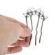 thumbnail image 5 of Peines Decorativos Unique Bargains Peine de Mariposa con Piedras de Strass Accesorio de Peinado Lateral de Novia para un Estilo Elegante Negro Gris, 5 of 7