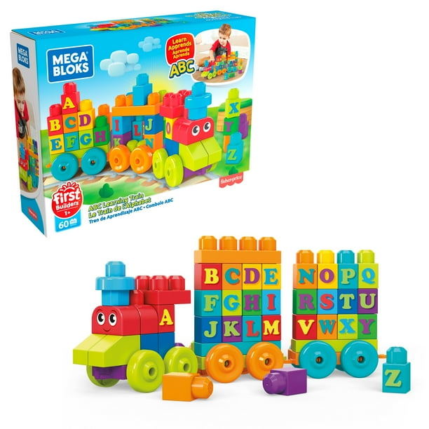 Mega Bloks First Builders ABC Learning Train with Big Building Blocks