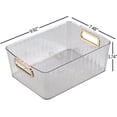 thumbnail image 3 of duomi-Clear Pantry Storage Bins, Clear Plastic Cosmetics Organizer Bins, 6 Packs, 3 of 4