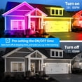 thumbnail image 4 of 200Ft Outdoor Waterproof LED Strip Lights,Music Sync RGB IP68 Led Lights with App and Remote Control,Color Changing Waterproof RGB Exterior Rope Self Adhesive Back,Balcony,Roof,Garden,Party, 4 of 7