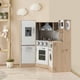 thumbnail image 2 of Costway Juego de Cocina de Madera para Niños Cocina de Juguete Infantil con Accesorios de Sonidos y Realistas Teléfono Juego para Niños 3+ Años, 2 of 8