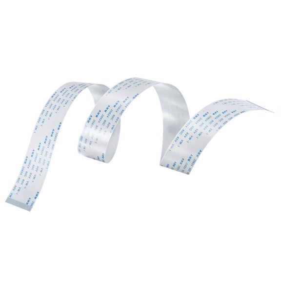 Uxcell 19.69'' 40 Pins FFC Ribbon Flat Flexible Cable (B Type) for LCD Laptop Plastic White 5pcs