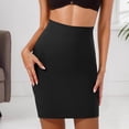 thumbnail image 2 of Wxolcjlv Womens Solid Tube Mini Skirt Strapless Waist Slim Silhouette Club Night Short Skirts, 2 of 6
