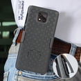 thumbnail image 6 of Case with Clip for Moto G Power 2021, Nakedcellphone [Black Tread] Kickstand Cover with [Rotating/Ratchet] Belt Hip Holster Holder Combo for Motorola Moto G Power 2021 Phone, 6 of 10