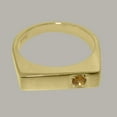 thumbnail image 5 of LBG British Made 10k Yellow Gold Citrine ring Mens Band Ring - 33 size options - Size 11.75, 5 of 6