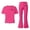 C630/Hot Pink, variant on XIYON Girls Clothes Bow Print Short Sleeve Top and Flared Pants 2 Piece Outfit Set for Kids