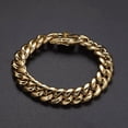 thumbnail image 4 of QQTDFG 6mm-18mm Fashion Women Men Stainless Steel Miami Curb Chain Bracelet Bangle Gift-Gold-18mm-10 inches bracelet, 4 of 5