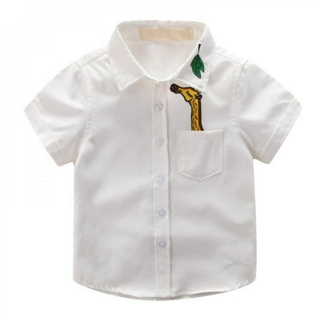 

2-10T Summer New Fashion Children Short-sleeved Shirt Boys Casual Shirt Children Clothing Baby Outfits