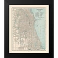 thumbnail image 2 of Cram 12x14 Black Modern Framed Museum Art Print Titled - Chicago Illinois - Cram 1892, 2 of 5