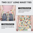 thumbnail image 6 of Pioneer Flower Floral Print Pattern Apron-Garden Aprons for Women with Pockets-Cotton Linen Waterproof Kitchen Cooking Gardening Aprons Adjustable for Kitchen,Cooking,BBQ and Salon 33x27 Inch, 6 of 7