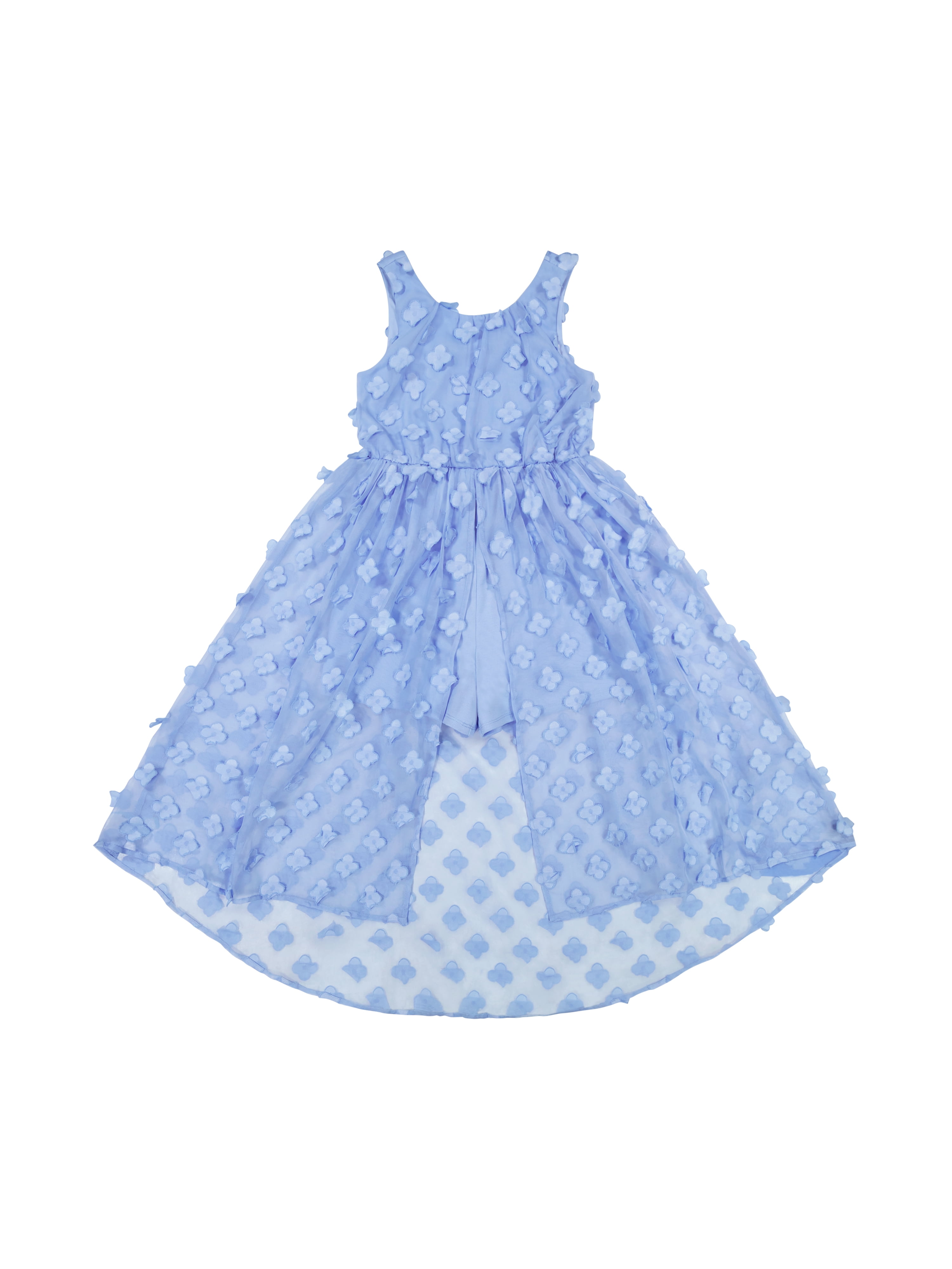 Kensie Girl Sleeveless 3D Flower Chiffon Walk Through Dress, Sizes 4-16