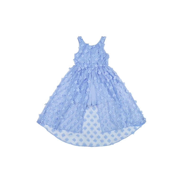 Kensie Girl Sleeveless 3D Flower Chiffon Walk Through Dress, Sizes