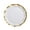 White/Gold, variant on Efavormart 25 Pack | 8" White / Blue Chinoiserie Paper Dessert Appetizer Plates With Gold Wavy Rim, Disposable Round Floral Salad Party Plates