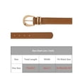 thumbnail image 4 of INSPIRE CHIC Women Gold Buckle Pure Belts, 1.1" Width Causal Simple Faux Leather Waistband for Men and Women 43.3x1.1"(LxW) Caramel, 4 of 6