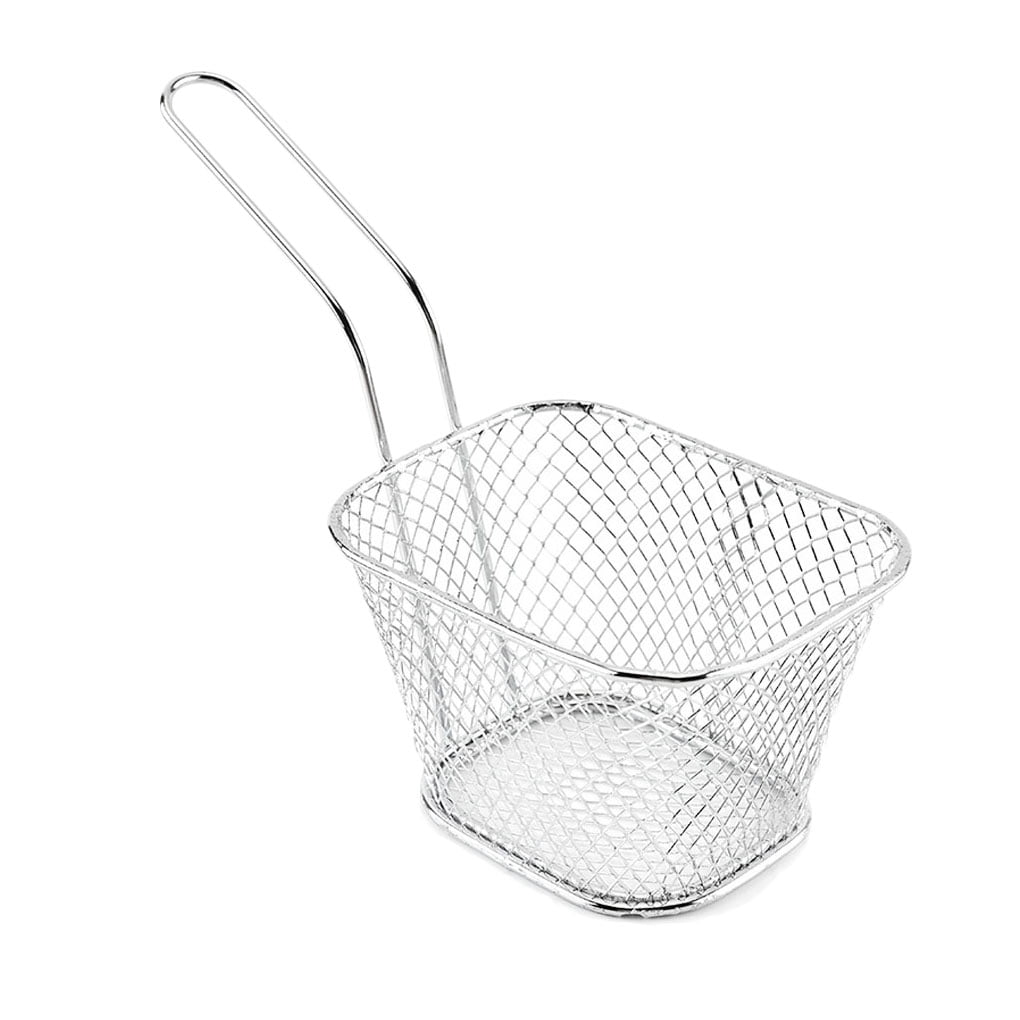 Square Mesh Frying Basket,French Fry Chips Net Strainer,Stainless Steel