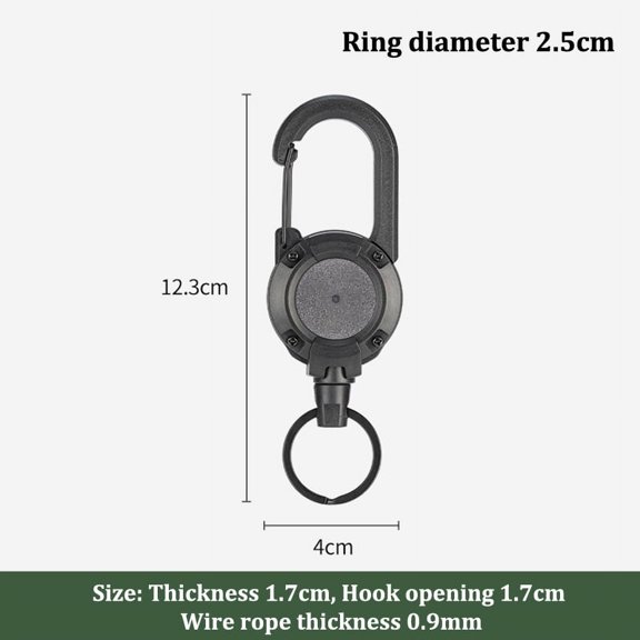 Outdoor Retractable Wire Rope Retractable Keychain Reel Retractable Key Chain With Steel Cable Key Ring Retractable Tool