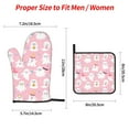 thumbnail image 3 of ZICANCN Oven Mitts and Pot Holders Sets, Cute Pink Ghost Creepy Boo Baking Sets Kitchen Heat Resistant 4 Pieces, 3 of 8