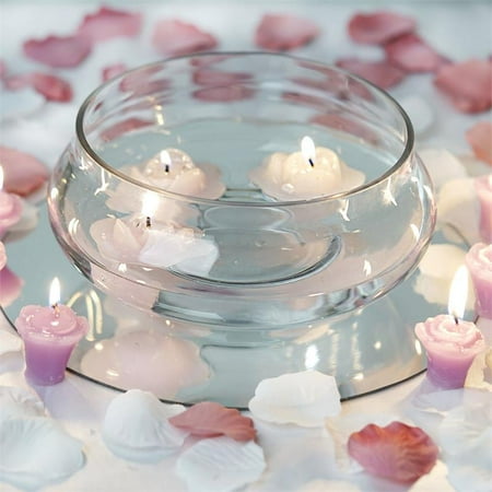 floating candle bowl glass centerpieces bowls vase centerpiece decorations candles efavormart birthday balsacircle wide supplies clear bulk walmart