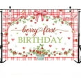 thumbnail image 4 of Berry First Birthday Backdrop Our Berry Sweet is Turning One Baby Girls First Birthday Background Photography Props Strawberry 1st Birthday Decorations, 4 of 5