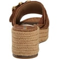 thumbnail image 3 of Sam Edelman Celia Cuoio Raffia Slip On Squared Open Toe Wedge Heeled Sandals (Cuoio Raffia, 10), 3 of 6