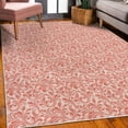 thumbnail image 3 of Floral Decorative Rug, Medieval Victorian Petals Baroque Blooms Swirls Flourish Spring Illustration, Quality Carpet for Bedroom Dorm and Living Room, 6 Sizes, Burnt Sienna, by Ambesonne, 3 of 4