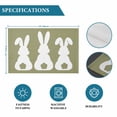 thumbnail image 6 of Easter Bunny Placemats Set of 6, Cute Rabbit Family Vintage Green Abstract Placemats for Dining Table, Place Mats for Kitchen Tabletop, Waterproof Wipeable Dining Table Mats Set, 6 of 9