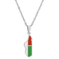 thumbnail image 1 of Xingzhi Africa Malagasy Country Map Pendant Celebrate Roots Compact And Lightweight Premium Unique Map Gift Silver, 1 of 6