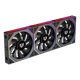 thumbnail image 2 of Kit 3 Ventiladores Gamer BALAM RUSH EOLOX LINK EXL95 120mm ARGB Diseño Cuadrado Daisy-Chain PWM 4 pin + Aura 1800RPM Negro BR-942089, 2 of 4