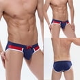 thumbnail image 5 of FhsagQ Underwear Men Underwear Cotton Super Fit Men's Underwear With Drawstring Patchwork Breathable Swimming Trunks Comfortable Underwear Stretchy Underwear for Men Navy M, 5 of 5
