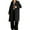 Black, variant on SwiftWear Women's Long Hooded Coat Oversized Button Front Jacket with Pockets,Winter Outerwear for Casual Wear