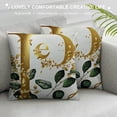 thumbnail image 3 of Shiartex  Pillowcase Alphabet Decorative Pillowcase ABC Alphabet Flower Cushion Cover Square Pillow Case Suitable For Sofa Sofa Sofa Bedroom Car Last Name Initia AP-011 White, 3 of 5
