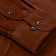 thumbnail image 3 of Handshe Men's Solid Color Corduroy Shirt Jacket, Casual Button Front Collar Pocket Open Front Shirt for Autumn, Fall Casual Outwear Coats,Plus Size, 3 of 4