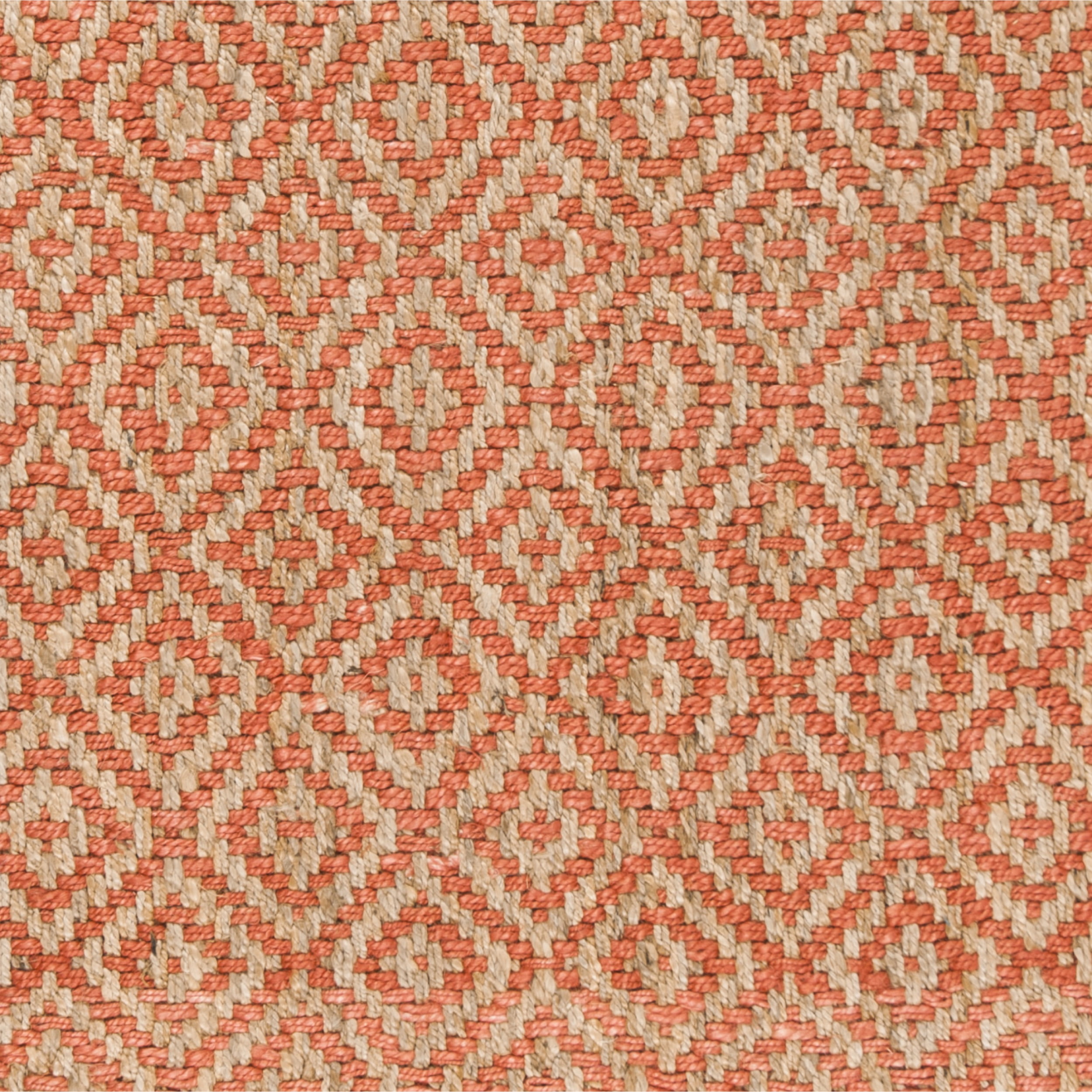 SAFAVIEH Natural Fiber Thomas Geometric Jute Area Rug, Orange/Natural, 6' x 6' Round