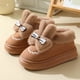 thumbnail image 3 of Botas de nieve de invierno para mujer, ropa exterior, bolsa cálida de terciopelo, zapatos de algodón con tacón, botas de algodón de conejo de peluche con suela gruesa para interior, novedad de inviern, 3 of 5