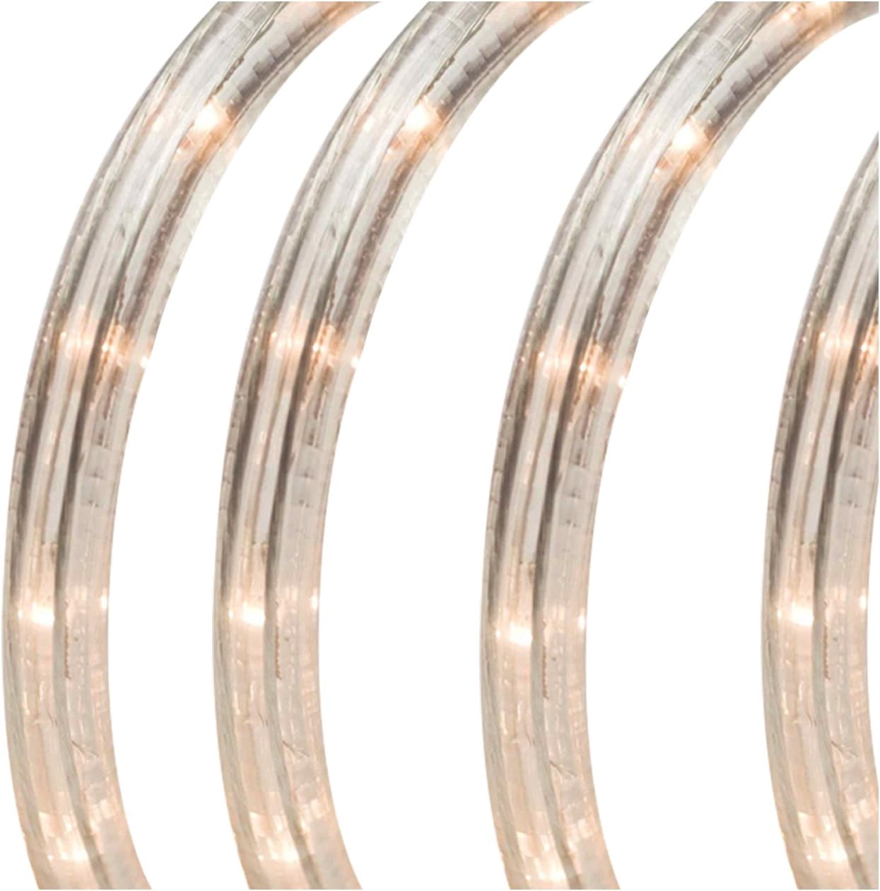 Brite Star 18 Foot Clear Rope Light - Connectable for Indoor and Outdoor Decor - Perfect for Christmas Decorations, Bedroom, Party, Patio, Deck Lighting - Waterproof Outdoor Lighting