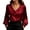 Red, variant on French Elegant Satin Blouse Featuring Puff Sleeves And V Neckline For A Timeless Sophisticated Wardrobe Womens Blouses Dressy,White