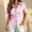 A1 Pink, variant on Women Button Down Shirts Y2K Slim Fit Cap Short Sleeve Button Up V Neck Collared Cropped Blouse Cute Preppy Tops Coquette Going Out Tops Ruched Front Office Dressy Blouses Tops Summer Casual Shirts