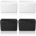 thumbnail image 1 of 4 Pieces Index Card Box Flash Card Holder Notecard Box Index Card Organizer Flashcards for Recipes Filing Notes, Addresses and Recipes (Red, Yellow, White, Green)-Black, White,Black, White, 1 of 6