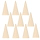 thumbnail image 1 of 10 conos de madera sin tratar de 2,5 x 5 cm. Soportes para anillos de madera natural. Conos de madera sin pintar. Exhibidor de joyería para manualidades y almacenamiento., 1 of 6