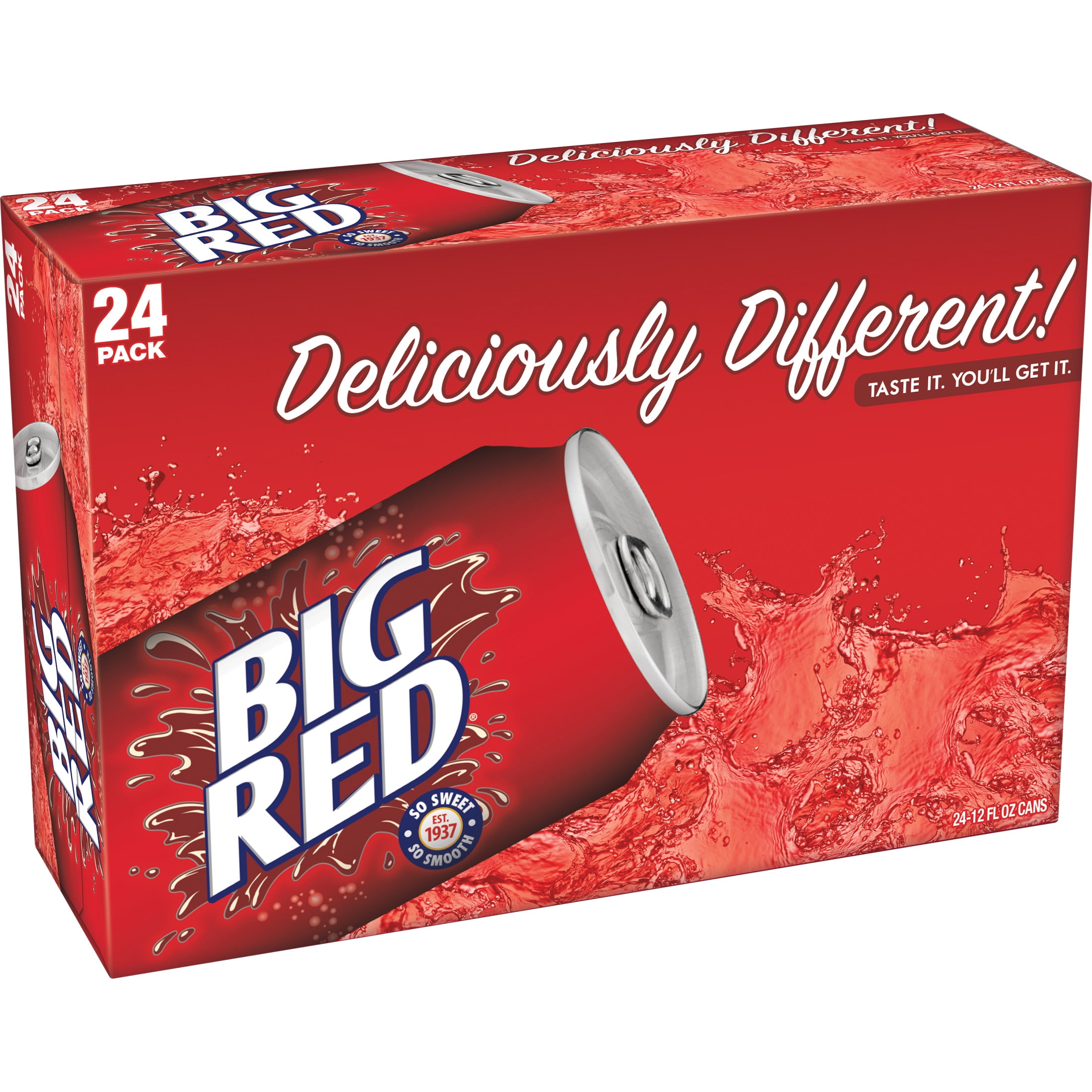 Big Red Soda Pop, 12 fl oz, 24 Pack Cans