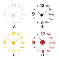 thumbnail image 4 of Reloj de pared eléctrico para el hogar, sala de estar, dormitorio, decorativo, acrílico, reloj de pared, alimentado por batería, rojo Yuarrent HA6192-04B, 4 of 6