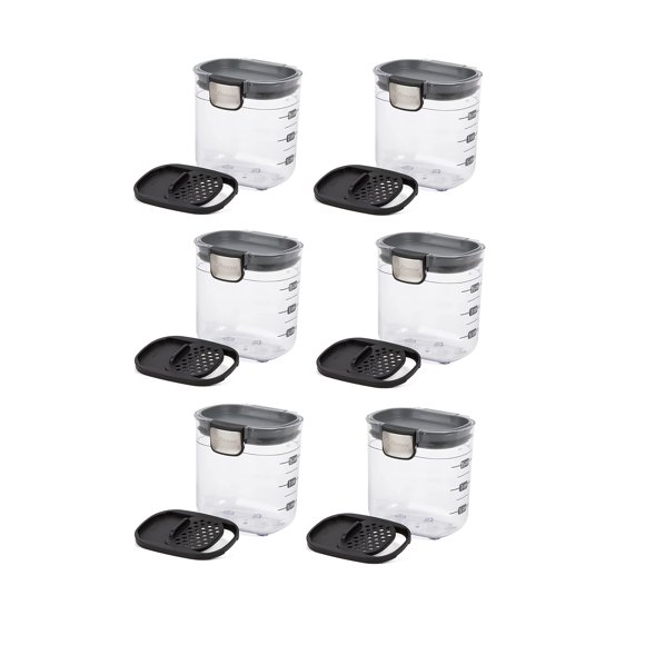 Progressive PKS-401 1.5 Cup Mini Prokeeper+ Airtight Silicone Seal Storage Container Great For Spices & Baking Acessories (6- Pie